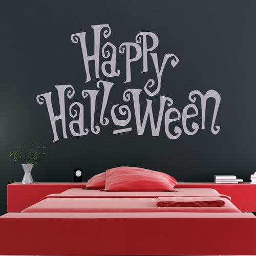 Happy Halloween Spooky Writing Wall Art Sticker | Apex Stickers