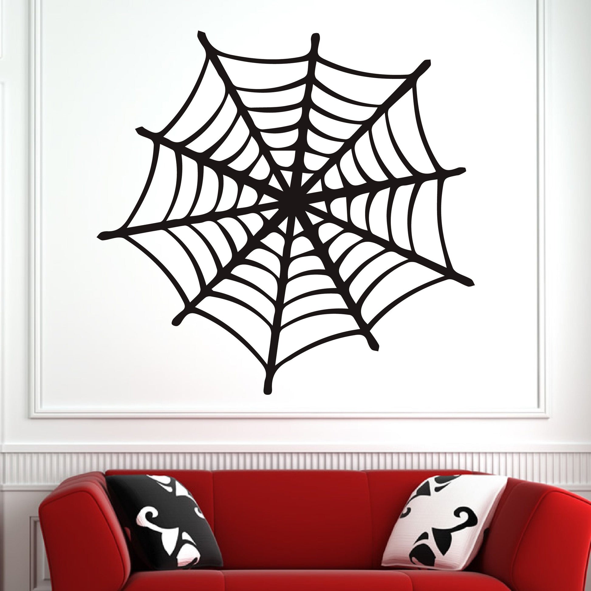 Spiders Web Halloween Spooky Wall Art Sticker | Apex Stickers