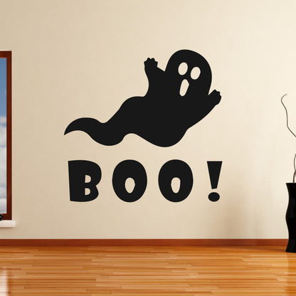 Boo Cartoon Ghost Halloween Scary Wall Art Sticker | Apex Stickers