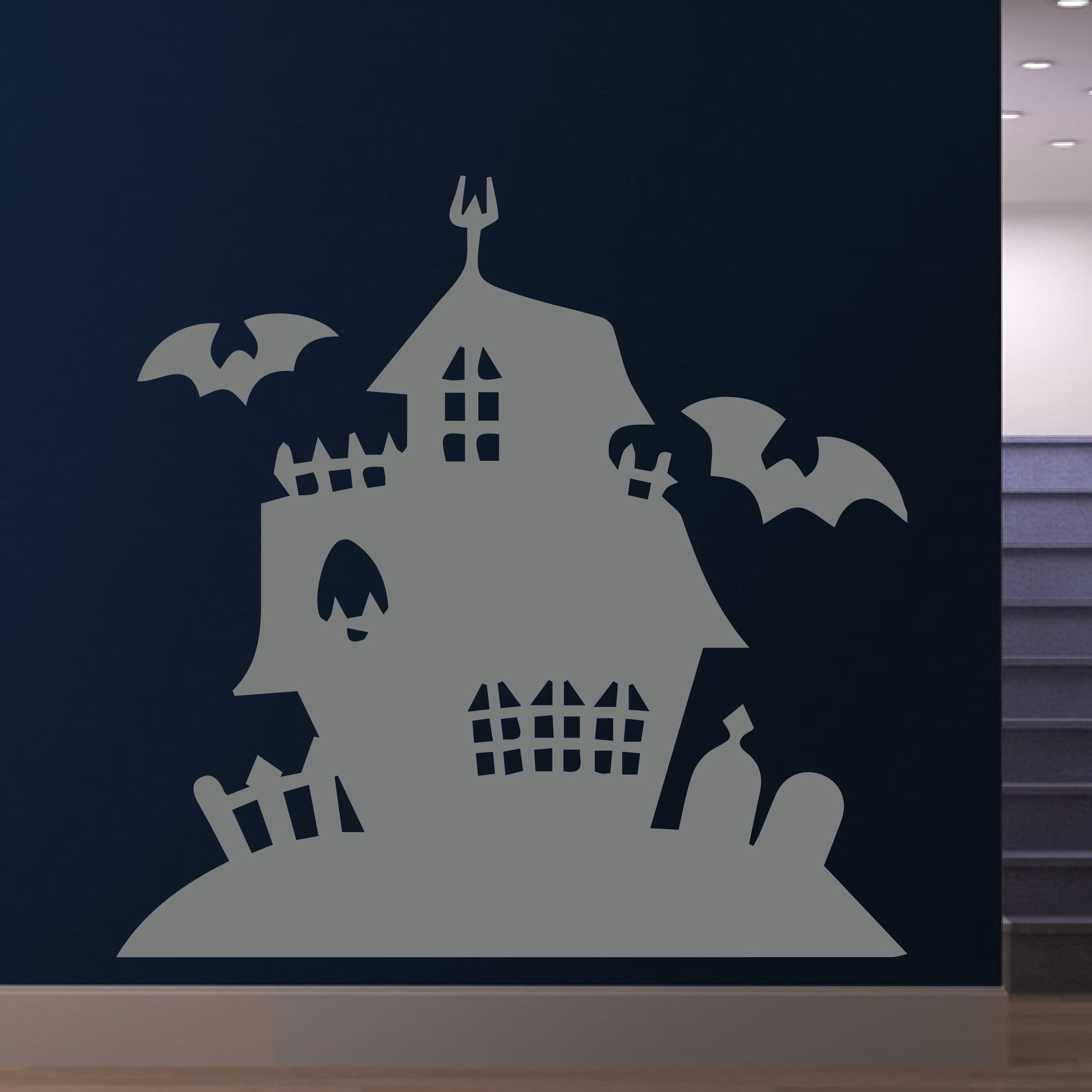 Haunted House Creepy Mansion Halloween Wall Art Sticker | Apex Stickers