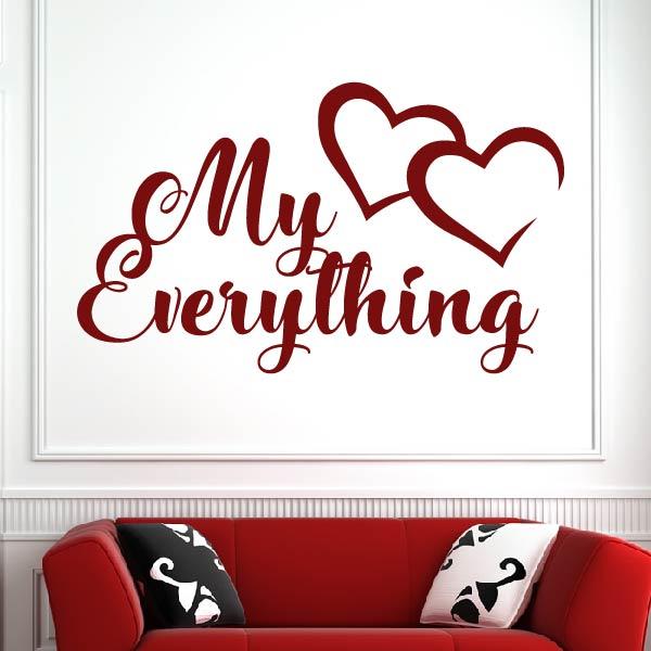 My Everything Love Hearts Message Wall Art Sticker | Apex Stickers