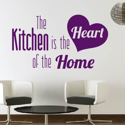 The Kitchen is the Heart of the Home Wall Art Sticker | Apex Stickers