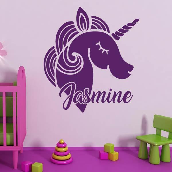 Unicorn Wall Art Sticker - Personalised Name | Apex Stickers