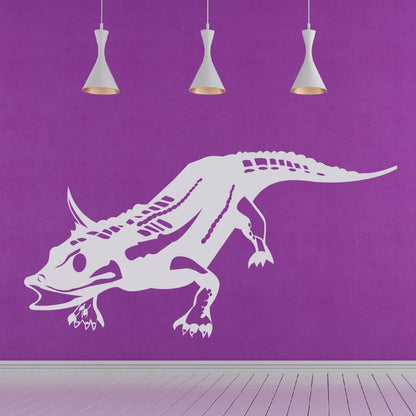 Horned Alligator Dinosaur Wall Sticker | Apex Stickers