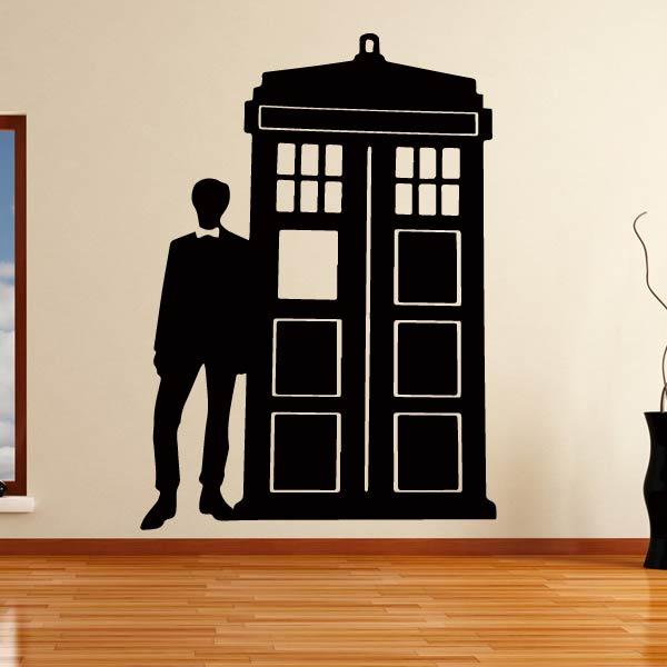 Doctor Who and the Tardis Wall Art Sticker | Apex Stickers