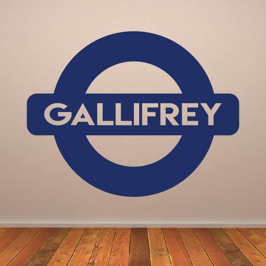 Dr Who Gallifrey Metro Underground Sign Wall Art Sticker | Apex Stickers