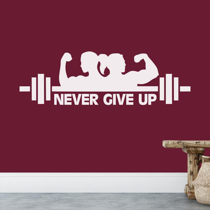 Never Give Up Wall Sticker | Apex Stickers