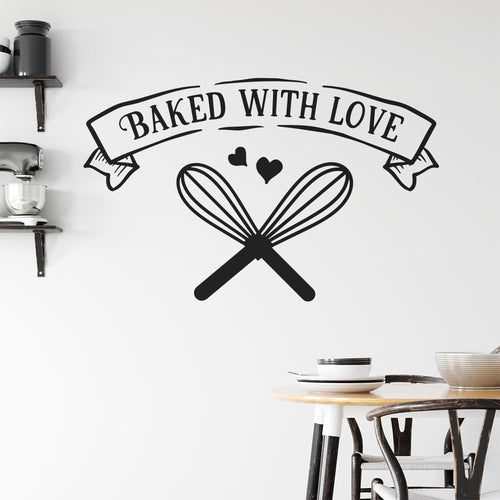 Baked With Love Wall Sticker | Apex Stickers