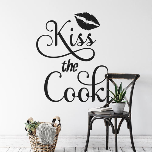 Kiss The Cook Wall Sticker | Apex Stickers