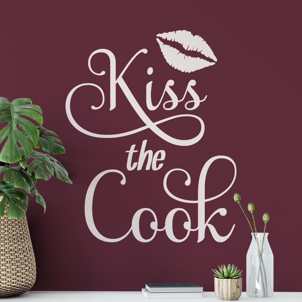 Kiss The Cook Wall Sticker | Apex Stickers