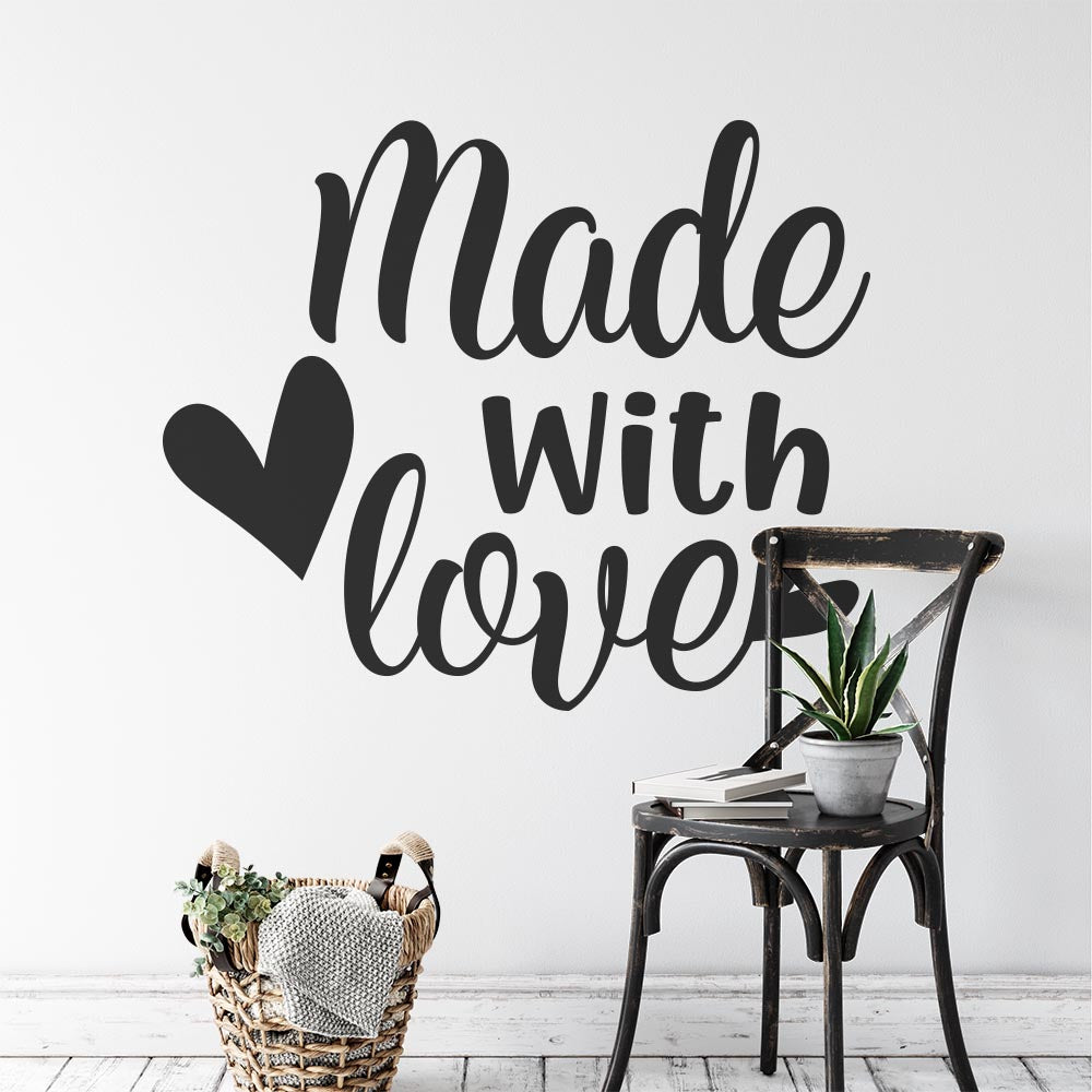 Made With Love Wall Sticker | Apex Stickers