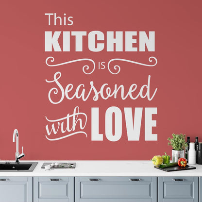 This Kitchen Is Seasoned With Love Wall Sticker | Apex Stickers