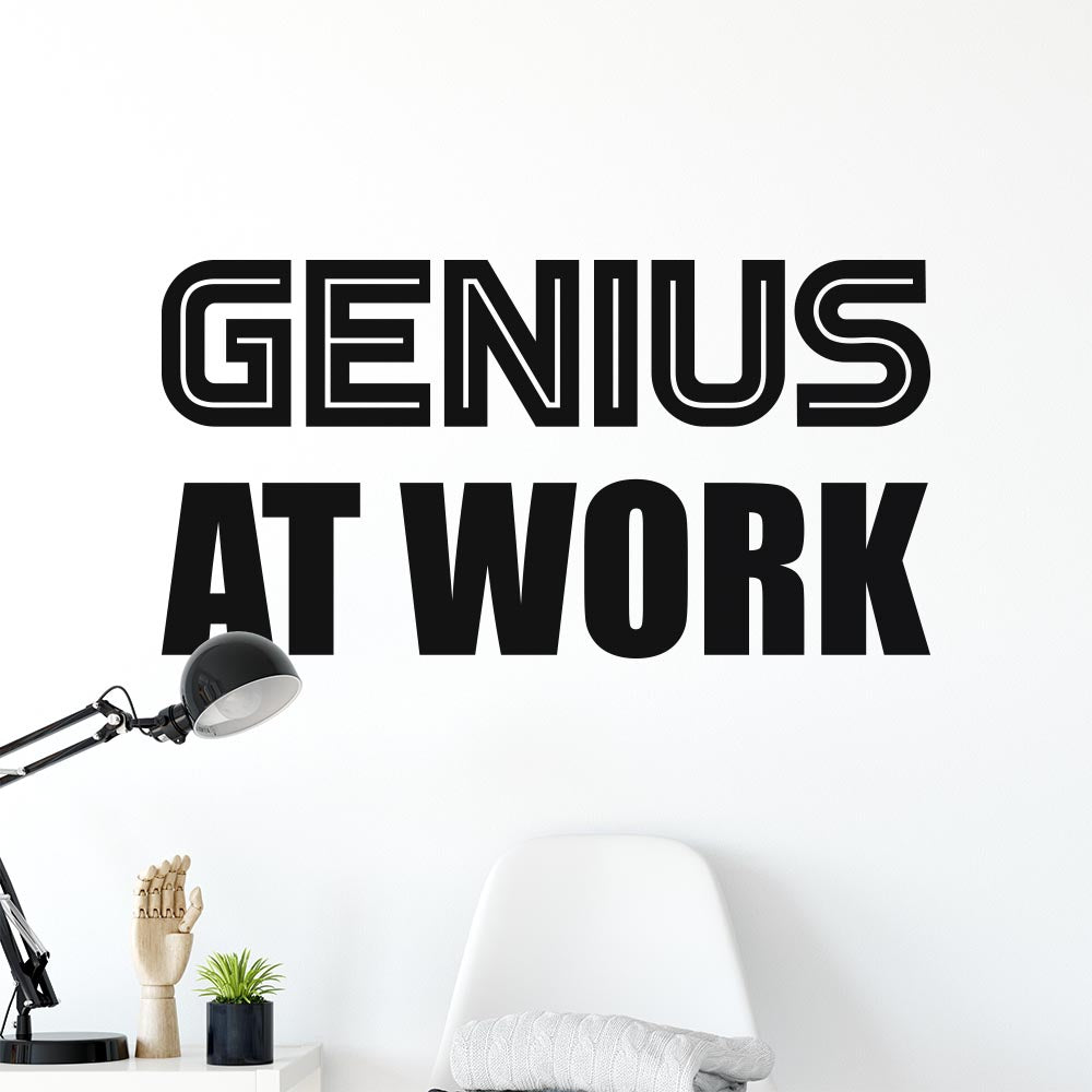 Genius At Work Wall Sticker | Apex Stickers