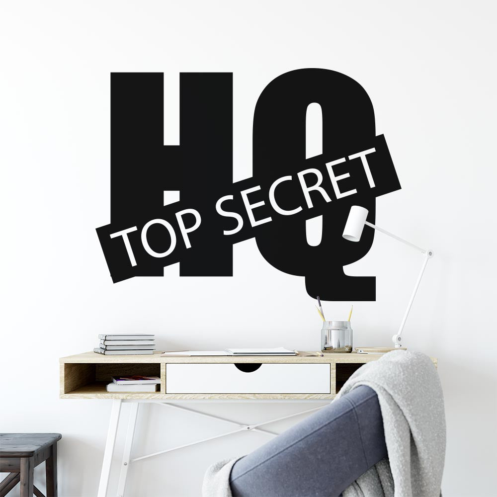 Top Secret HQ Wall Sticker | Apex Stickers