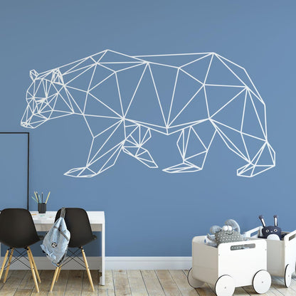 Geometric Polygonal Bear Wall Sticker | Apex Stickers