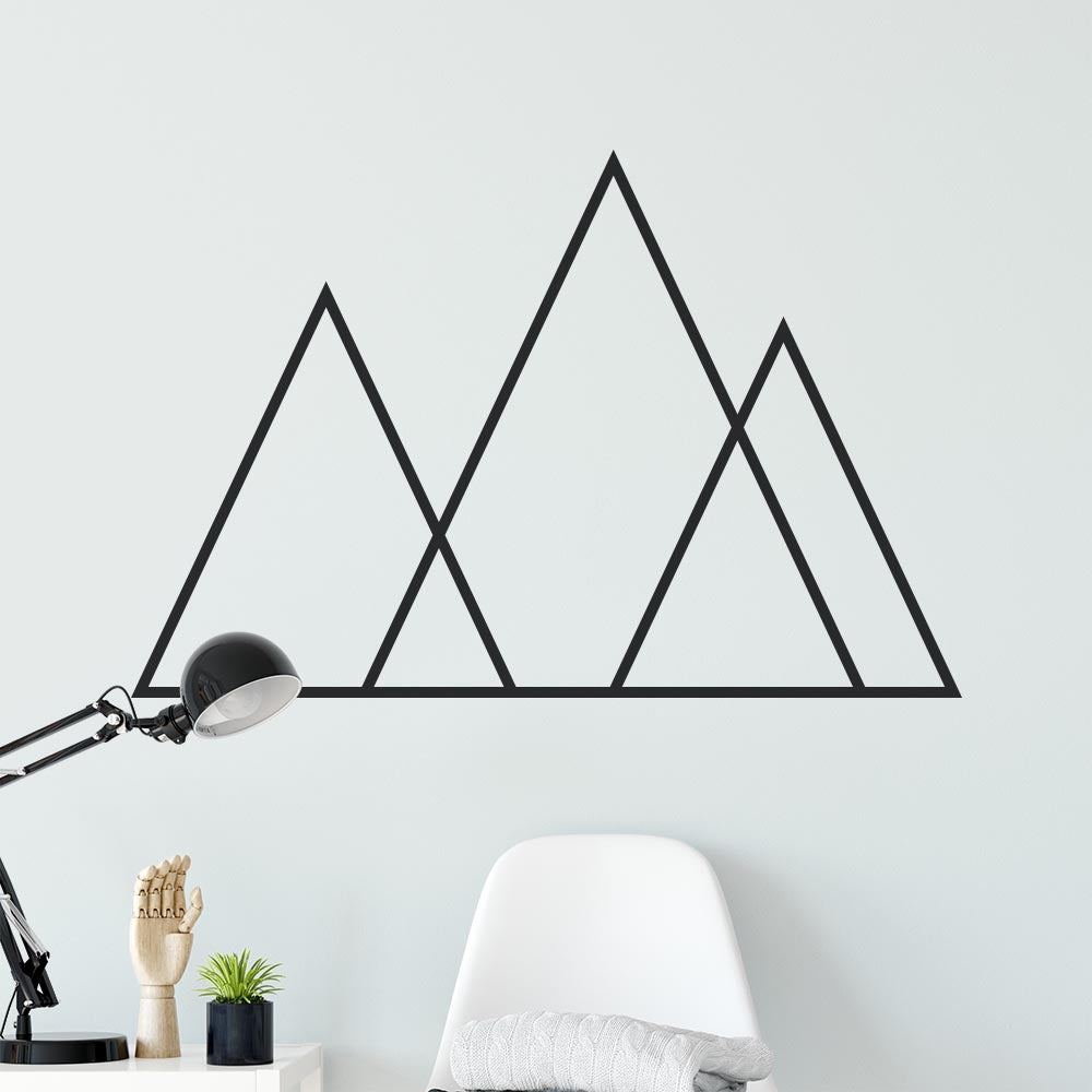 Geometric Polygonal Simple Mountains Wall Sticker | Apex Stickers