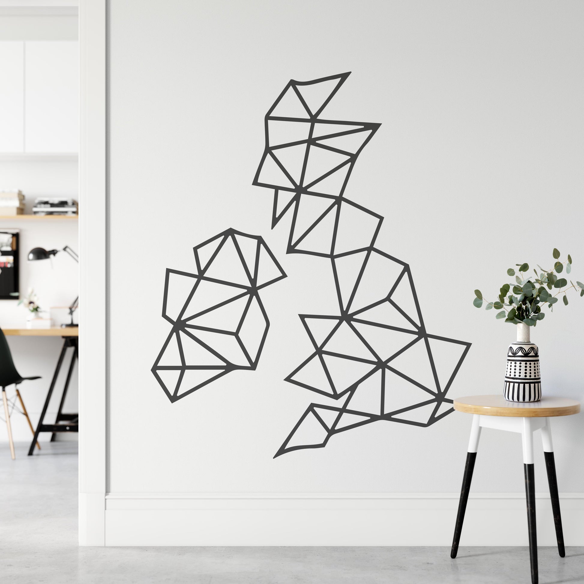 Geometric Polygonal UK Wall Sticker | Apex Stickers