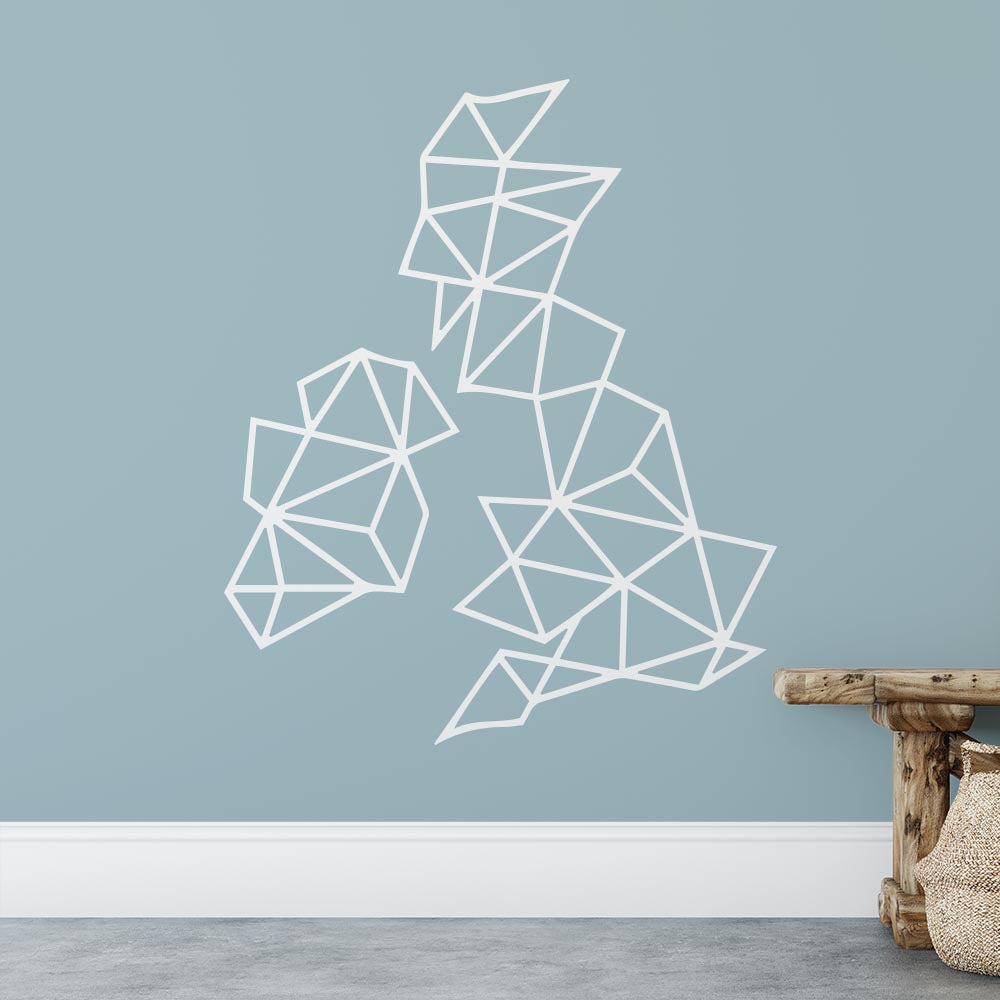 Geometric Polygonal UK Wall Sticker | Apex Stickers