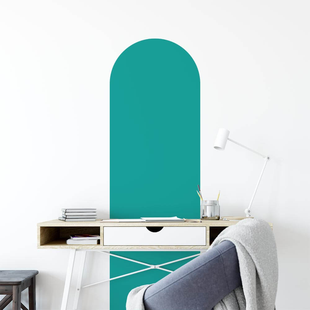 Thin Arch Shape Colour Block Wall Sticker | Apex Stickers