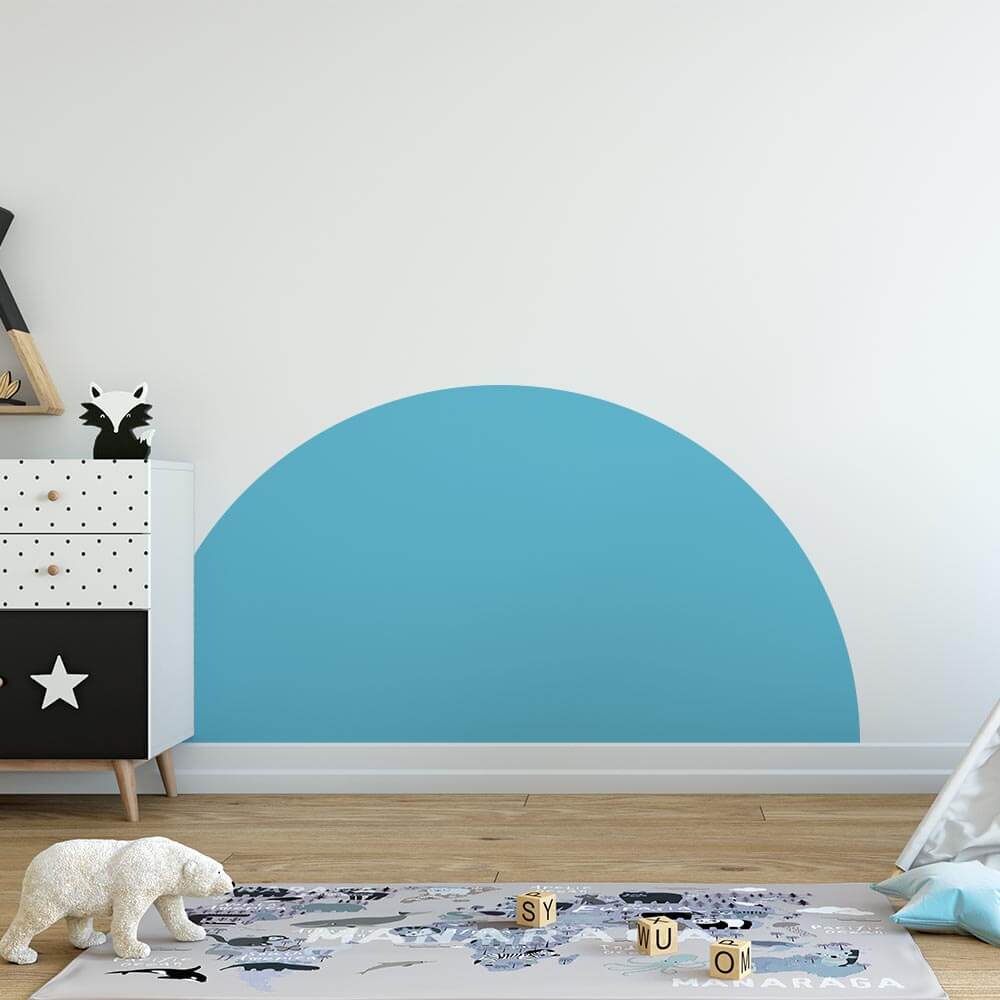 Half Circle Shape Colour Block Wall Sticker | Apex Stickers