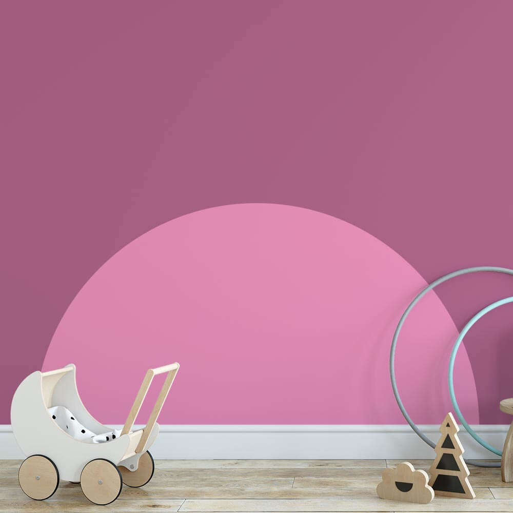 Half Circle Shape Colour Block Wall Sticker | Apex Stickers