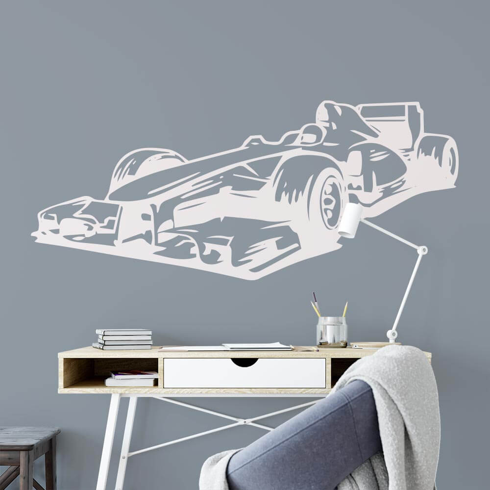 F1 Side View Formula One Race Car Wall Sticker | Apex Stickers