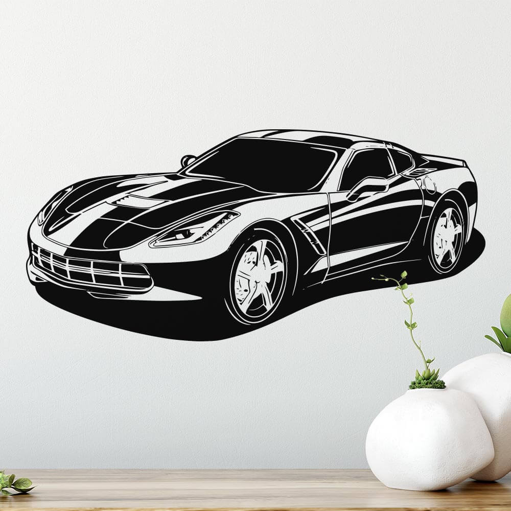 Chevrolet Corvette Sports Car Wall Sticker | Apex Stickers