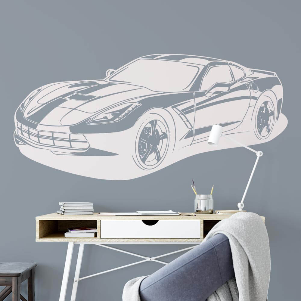 Chevrolet Corvette Sports Car Wall Sticker | Apex Stickers