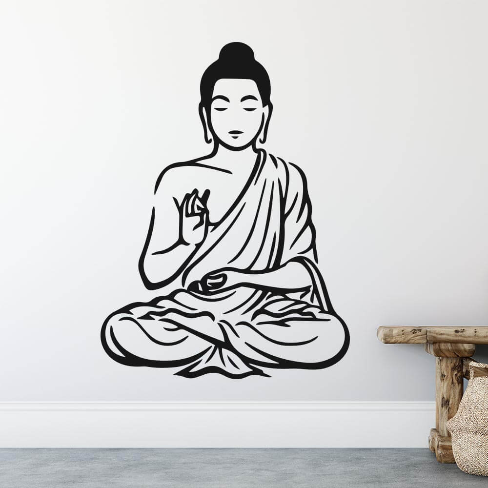 Buddha Yoga Meditation Spiritual Wall Sticker | Apex Stickers