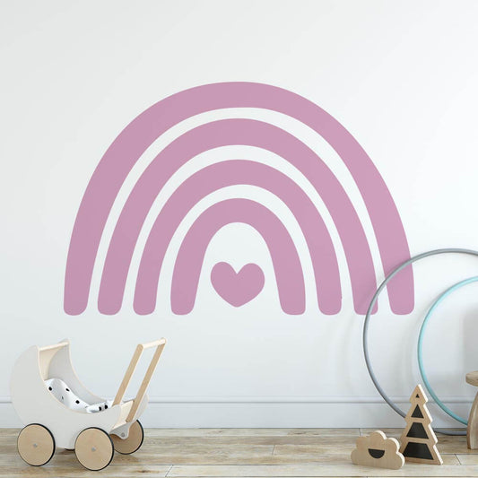 Boho Chic Rainbow with Heart Wall Sticker | Apex Stickers