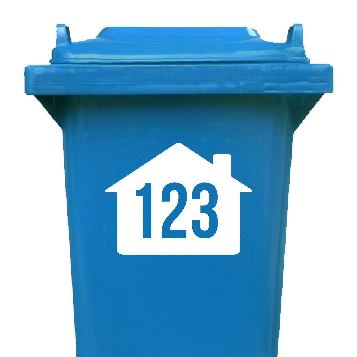 Set of 4 House Design Wheelie Bin Number Stickers | Apex Stickers