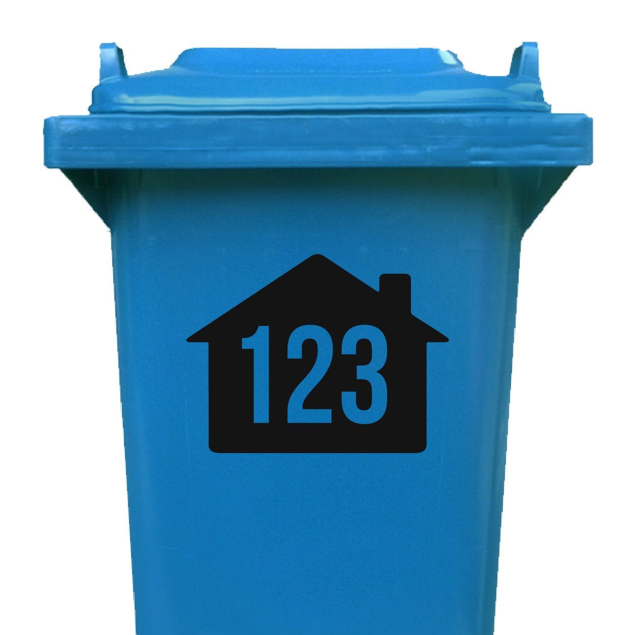 Set of 4 House Design Wheelie Bin Number Stickers | Apex Stickers